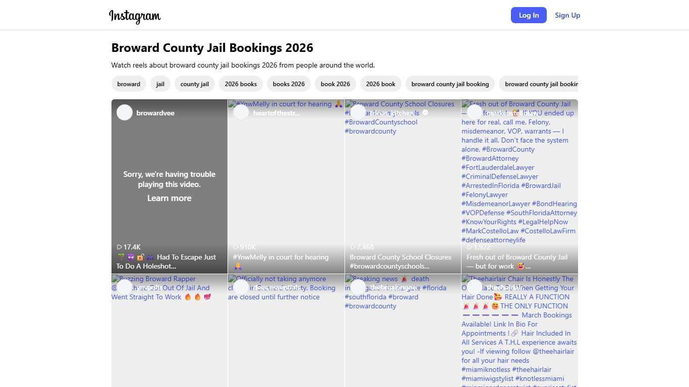 Broward County Jail Bookings 2026